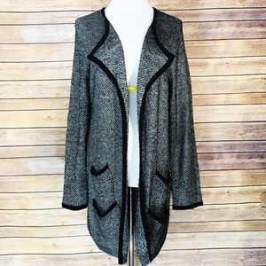 Soft Surroundings Silver Long Cardigan Sweater